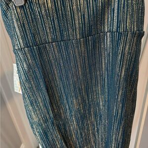 LuLaRoe Pencil Skirt in Jade and Gold